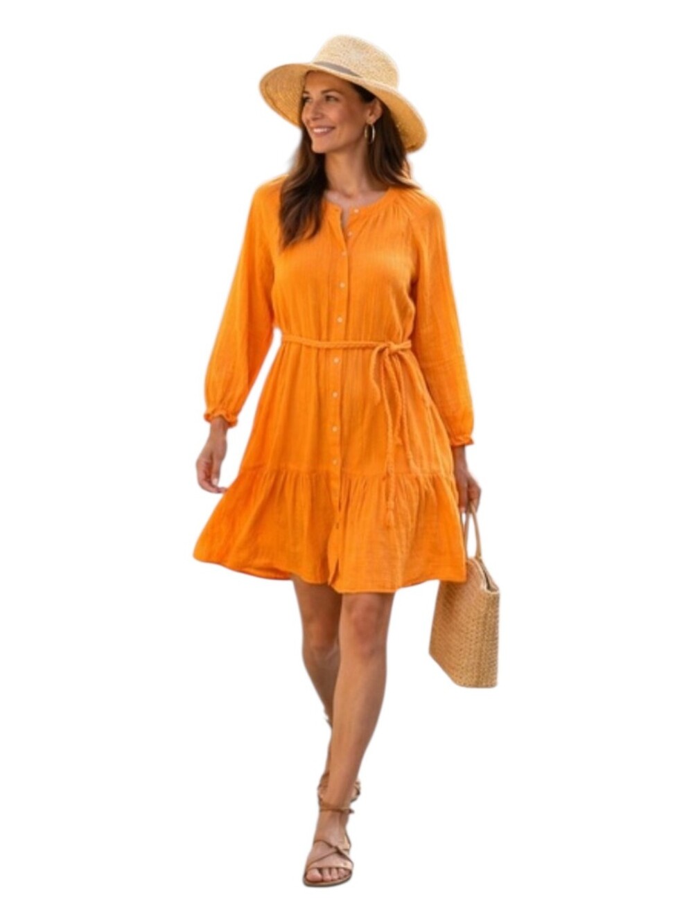 magaschoni organic cotton dress Dresses | New Magaschoni Gauze Orange Boho Midi Size Large | Color: Orange | Size: L Plus Size Lace A-Line dresssale New With Tags Size:Pre-order Size 7-8 Gauze shirt